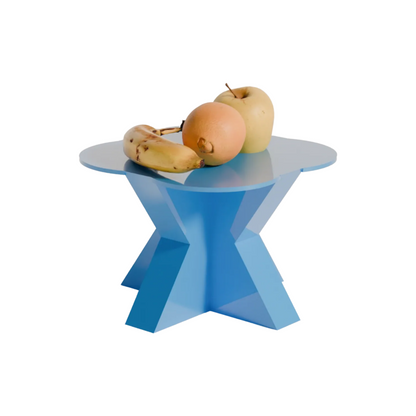 Mantua design bowl on stand shiny blue edition